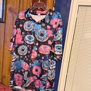 Colorful Donut Print Shirt